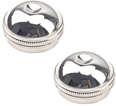 TUOREN Silberne Flötenkopfkrone, Kopfgelenk, Schraubendkappe, Flöte, Reparaturteil, Zubehör, 2 Stück