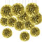 CC wonderland zone 12 Stück Gold Seidenpapier Pompons,Papier Pom Poms Seidenpompons für Party Deko