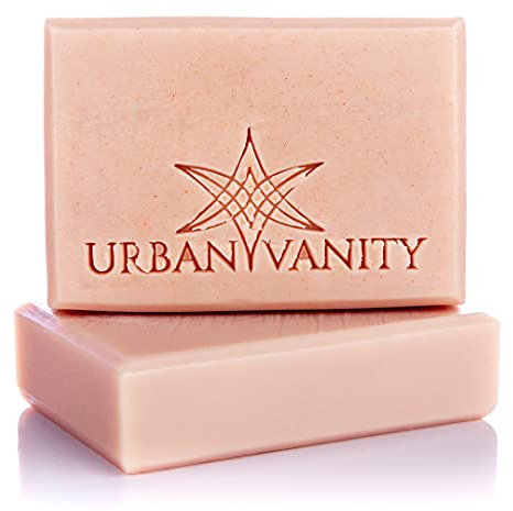 Urban Vanity Hand & Body Soap Bar Vegan Friendly Palm Oil Free Cruelty Free Made In UK 100g (Rose & Pink Clay)