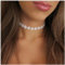 Yheakne Boho Blume Spitze Choker Halskette Weiße Spitze Tattoo Choker Halskette Gänseblümchen Blume Schlüsselbein Halskette Retro 90er Jahre Halskette Kettenschmuck Für Frauen Und Mädchen (weiß)