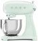 Smeg, Robot Pâtissier SMF03PGEU, 10 Niveaux de Vitesse, Fonction Mise en marche progressive, Bol 4,8 L, Verrouillage Moteur de Sécurité, 3 Batteurs, Crochet et Couvercle Fournis, 800W, Vert d'Eau