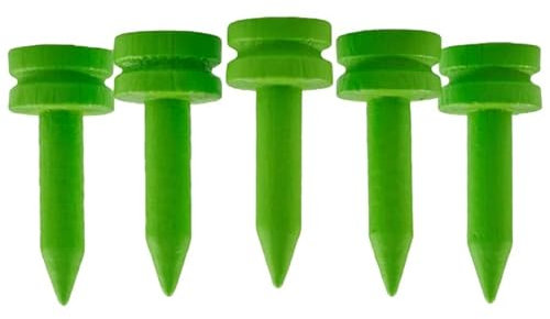 Castle Golf Tees Bamboo | Multiple Colours & Sizes | Eco Friendly & Sustainable Bamboo Castle Golf Tees (25mm (Green))