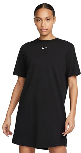 NIKE Damen W NSW ESSNTL SS Dress TSHRT T-Shirt, Schwarz-Weiss, S