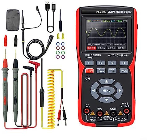 Oscilloscope portable, multimètre numérique 9999 points, test de tension/courant CC/CA