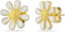 Einzelstück® Ohrstecker Daisy Gänseblümchen I 925 Sterling Silber I Antiallergen & Nickelfreier Echtschmuck (Silber/Gold)