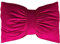 SaRani Cuscino Velluto Fiocco Tinta Unita 50x40 cm Divano Arredo Casa (Fucsia)