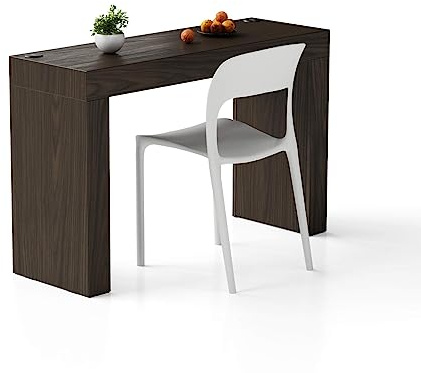 MOBILI FIVER, Evolution Esstisch 120x40, Nussbaum, Dunkel, 2 Beine, Ladegerät, Made In Italy