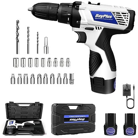 Qimu Akku-Bohrschrauber 16,8V Akkuschrauber Set mit 1500mAh Akkus, 45 N.m Max akku bohrmaschine, 2-Gang, Drehmoment auf 25+1 Stufen, Akku Bohrmaschine Schrauber mit 26tlg Zubehör, LED Arbeitslicht