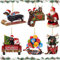 Weihnachtsbaumschmuck, Christbaumschmuck, 6 Stück Dackel Weihnachtsanhänger mit Doppelseitiger, Dackel Hängender Acryl, Weihnachtsdeko zum Aufhängen, Weihnachtsdekoration, Weihnachten Ornamente