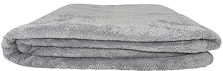 PFLEGE POINT® Kuscheldecke Wohndecke Fleecedecke Supersoft Kochfest (95°C) 150 x 200 cm (Silber)