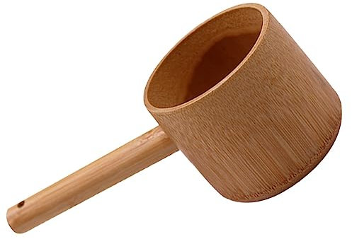 HOMSFOU bath spoon spoon shampoo wooden ladle wooden scoops sauna scoop wooden water scoop spoon bamboo water wine ladle large ladle bath salt ladle scoop Japanese-style China, 04054H018R1D2
