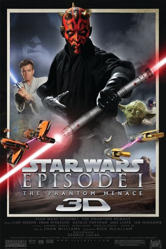 BUY ART FOR LESS Offiziell lizenziertes Star Wars Episode 1 Phantom Menace 61 x 91 cm Poster – dekorativer Druck – Posterpapier – fertig zum Rahmen