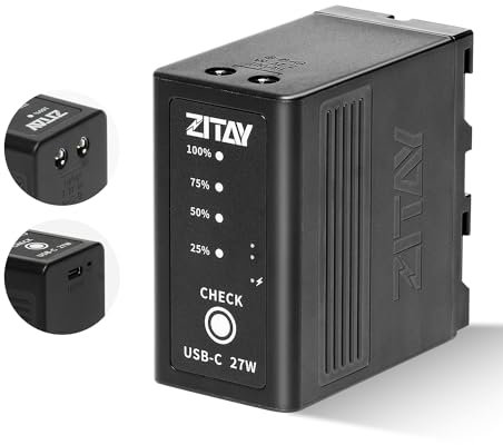 ZITAY NP-F970 Battery 10500mAh NPF Replacement Battery PD Fast Charge for Sony NP-F980 NP-F550 NP-F570 NP-F770 NP-F750 Monitor Cinematic Video Lighting