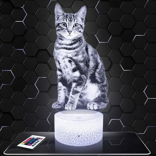 Nachttischlampe Katze deko Tier Kätzchen Katzen. Geschenkidee Mann Frau objekt Katze Nachtlicht Erwachsene deko Zimmer. TOP