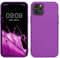 kwmobile Custodia Compatibile con Apple iPhone 12 / iPhone 12 Pro Cover - Back Case Morbida - Protezione in Silicone TPU Effetto Metallizzato viola metallizzato