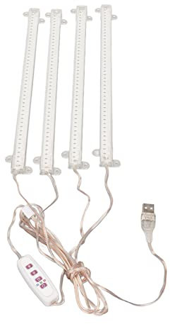 4 Heads Full Spectrum LED Grow Light USB Plug, Adjustable Brightness for Indoor Plant Growth (Sun Light 4000K 168LEDs)