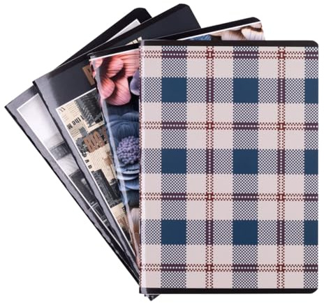 gimboo Schulheft/Format A5 80/80 Blatt Kariert/Mixed 4er Packung - 4 Stück/Packung Motive Sortiert/für Kinder zur Einschulung für Grundschüler/mit Rand/Weiße Karten/Blau Kariert