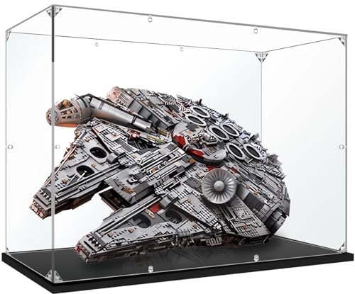 Caikbms Vitrine Acryl Kompatibel Mit L-ego 75192 Millennium Falcon, Staubdichte Vitrine Für Modelle Und Sammlerstücke (Nur Vitrine) B,3mm