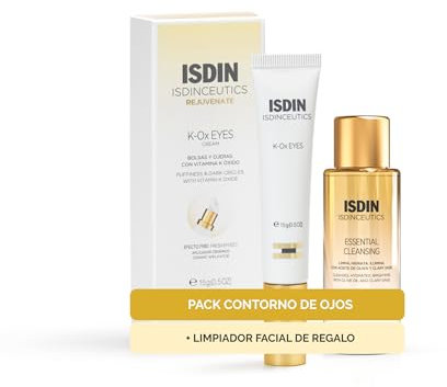 ISDIN Isdinceutics PACK K-Ox Eyes - Crema Contorno de Ojos + Essential Cleansing 27g Mini Talla Limpiador Facial