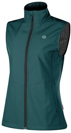 KUTOOK Weste Damen Sommer Leicht Ärmellos Laufweste Sportweste Fahrradweste Radweste Winter Softshell Fleece für Outdoor Hundesport Golf Grün L