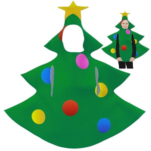 Glixoft Disfraz De Árbol De Navidad, Disfraz De Árbol De Navidad Verde, Disfraz De Navidad, Accesorios De Fiesta De Cosplay para Mujeres Y Hombres