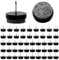 50 Stück Filzgleiter für Stühle, Filzgleiter Nagel, Möbelgleiter mit Nagel, Stuhl F-ilzgleiter Schrauben rund, Ø 22 mm Stuhlgleiter zum Nageln für Laminat Parkett Sessel(Color:Schwarz)