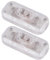 2-Pack Torpedo Inline Switches, Double Pole Rocker Switch, 250V 6A, Compatible with 2 or 3 Core Round/Flat Wire, Ideal for Desk Lamps, Lights, and Bulbs