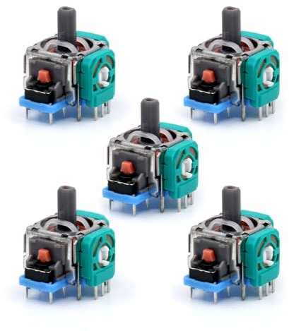5-Pack Premium 3D Joystick Analog Stick Replacement Modules for PlayStation 5 Controllers - Durable, Precise Gaming Controller Parts for Enhanced Gameplay Experience