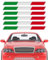 6 Pezzi Adesivi Stickers Bandiera Italiana Adesivo Auto Esterno Resistente a Pioggia e Sole Decalcomanie Auto Moto Scooter Quad Casco Biciclette