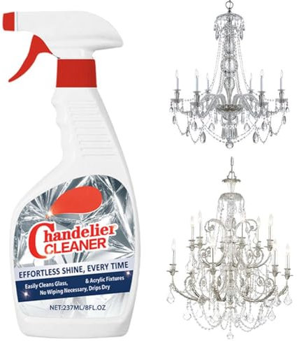 Kronleuchter-Reiniger, Tropfen-Spray, kein Wischen wegsprühen, Staubentferner, saubere Oberfläche auf Kristall und Glas, Kristall, feines Sammlerstück, streifenfreies Reinigungsspray