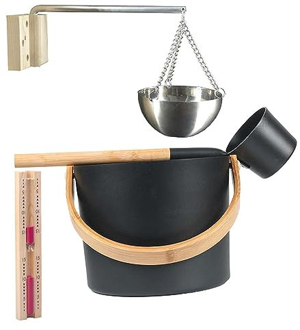 Ｚｉａｌｏｆｉ Sauna Bucket Sauna Accessoire Set Long Griff Löffel Praktisch