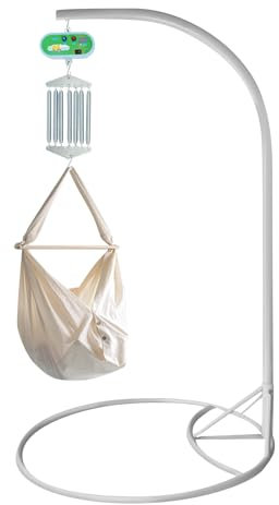 Elektrischer Babyschaukelmotor mit Musik & Timer, 10 Geschwindigkeiten, 20kg Tragkraft, 12W energiesparend, leiser Hängemotor mit Fernbedienung & Display für Baby 0–12 Monate