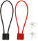 Lotnery Pack of 2 Heavy Duty Wire Padlocks with Keys, Black & Red Flexible Cable Padlocks, Long Shackle 17cm for Secure Locking on Bicycles, Motorcycles, Suitcases, Gates, Gym Lockers, Indoor & Outdoo