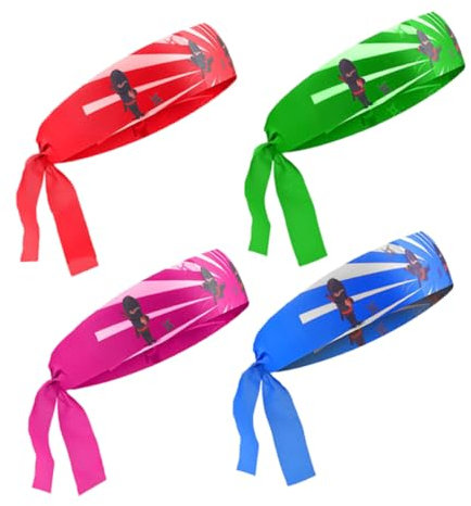 Beavorty 4stücke Karate Stirnband Japanisch Für Junge Mädchen Sport Kopfbedeckung Haarband Bandana Party Spielzeug Zubehör Mit Weichem Stoff Und Feiner Verarbeitung