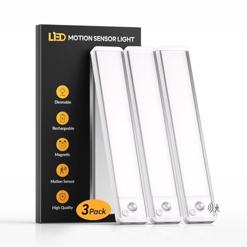3 Pack Lumiere Cuisine Sous Meuble - 20CM Lampe Detecteur de Mouvement