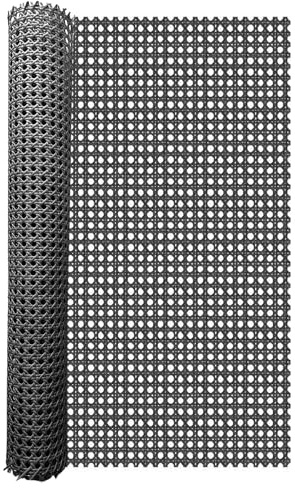 selliner Cannage Rouleau Pour Meuble Noir 60x100CM, PE Octogonal Cannage Rotin, Tissu Résistant aux Intempéries Pour Balançoires de Jardin, Tabourets de Bar, Diviseurs de Pièce.