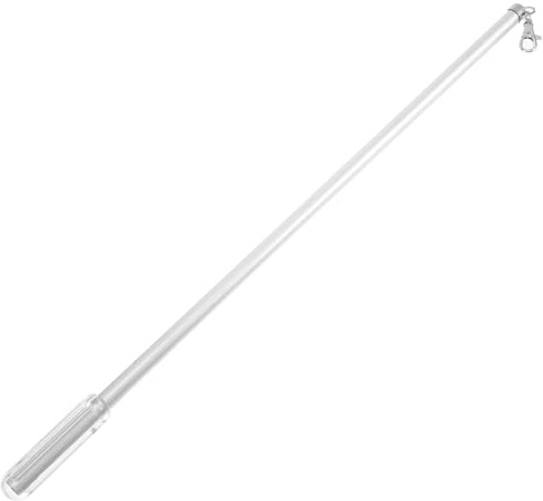 Kisangel Tirette à Rideaux en Aluminium 50 CM Baguette de Traction Robuste Argentée Tringle à Rideaux Manuelle et Voilages Accessoire Léger pour Maison et Bureau