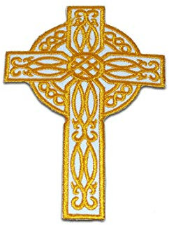 Catch the Patch Kreuz Christuskreuz Religion - (Größe: 9,5 x 6,2 cm) Aufnäher, Bügelbilder, Aufbügler, Applikationen, Patches, Sticker zum Aufbügeln oder Aufnähen – für Kleidung, Taschen, Jacken
