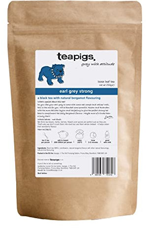 teapigs Earl Grey Strong Loose Leaf Tea Bags - Blend of Assam, Ceylon & Darjeeling Black Teas with Bergamot - Great Taste Award Winner - Aromatic & Full-Flavoured - 250g (1 Pack)