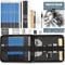 KALOUR 34pc Art Kit with Sketchbook - Sketching Pencil, Charcoal, Graphite, Eraser, Charcoal Stick in Zippered Case