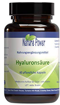 Hyaluronsäure | 200 mg pro Tagesverzehr | 60 pflanzliche Kapseln | von Nature Power | gentechnikfrei und vegan