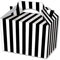 We Can Source It Ltd – Children/Kids Black and White Stripe Meal Box – Perfect for Picnics, BBQs, and Parties – Fully Compostable, Biodegradable and Eco-Friendly –15cm x 10cm x 10cm – 50 Pack
