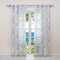 ESLIR Gardinen mit Ösen Vorhänge Fensterschal Transparent Ösenschal mit Zweige Muster Voile Weiß-Grau BxH BxH 140x145cm1 Stück
