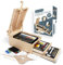 Elements Complete Mixed Media Easel Art Set – 108-Pc Artist Paint Set for Acrylic and Oil Drawing, Painting and Sketching – 3-Drawer Wooden Desktop Easel Box Painting Kit