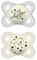 MAM Original Night Luminous Dummy in Set of 2 SkinSoft Silicone with Soother Bag
