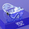 Pano 3 Fensteransicht Tauchmaske für Erwachsene, Schnorchel-Tauchmaske aus gehärtetem Glas, Premium-Schwimmbrille mit Nasenabdeckung zum Schnorcheln, Freitauchen, Schwimmen (Klares Blau)