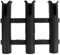 POFET Fishing Rod Holder Bracket, Tube 3 Rod Rack, Fishing Rod for Boat Kayak Garage Storage or Truck with Screws Side-Mount-black