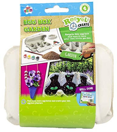 Kids Create - Recycled Egg Box - Grow Your Own Garden Set for Kids I Children's Craft and Design Kit