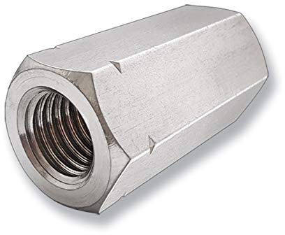 Sechskantmutter DIN 6334 | 3xd hoch | A4 Edelstahl | Sechskantmuffe | Verbindungsmutter Langmutter | Distanzmutter | Gewindemuffe | hohe Mutter (1, M14 x 42 mm)