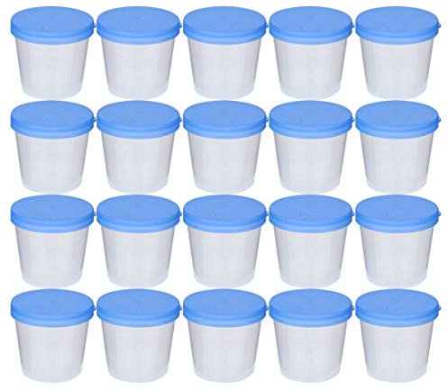 EXCEART 50 Piezas de Tazas de Muestras de Orina Tazas de Recolección de Muestras de Orina con Tapas para Prueba de Embarazo Contenedor de Laboratorio de Ovulación 40 Ml (Color Aleatorio)